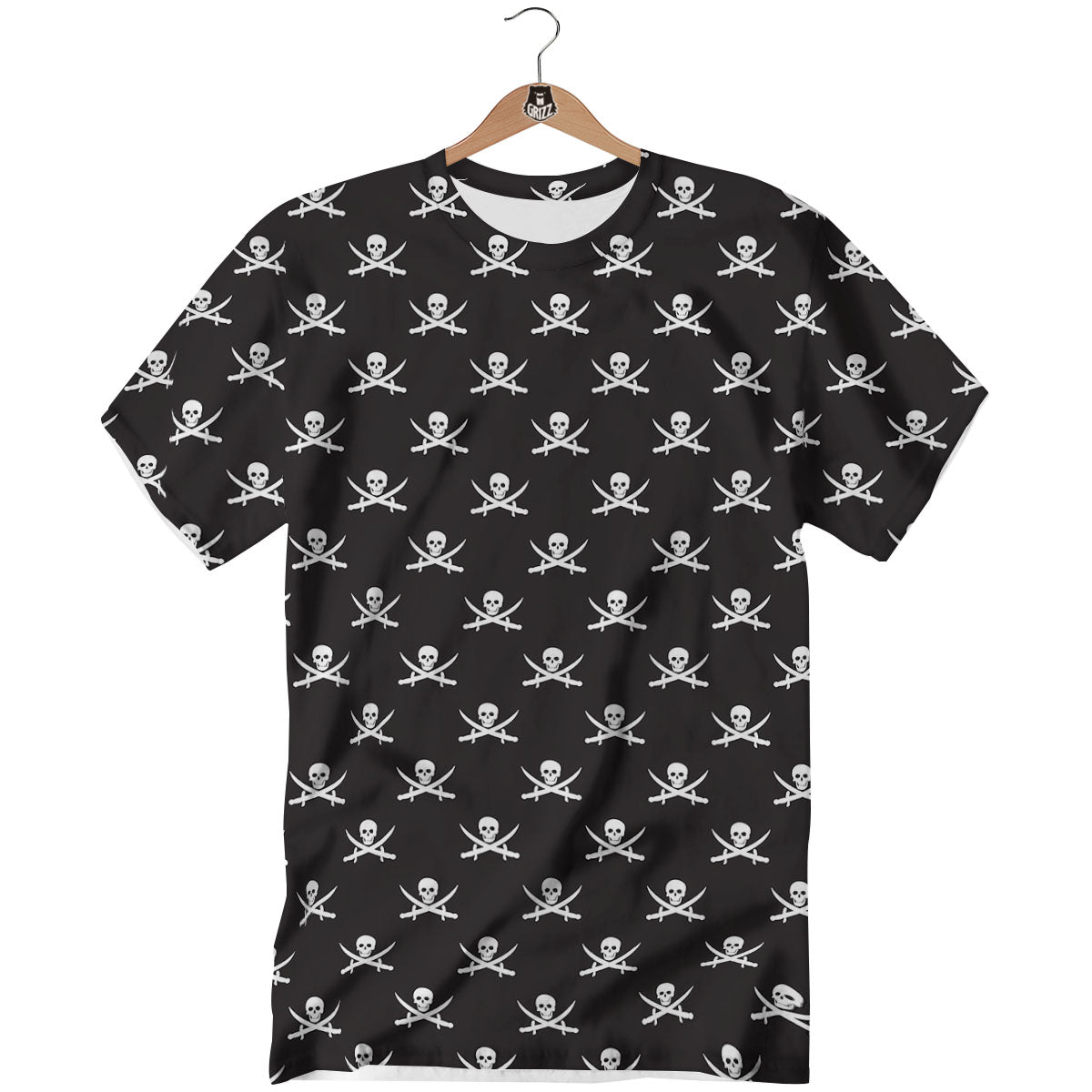 Symbol Pirate Skull Print Pattern T-Shirt-grizzshop