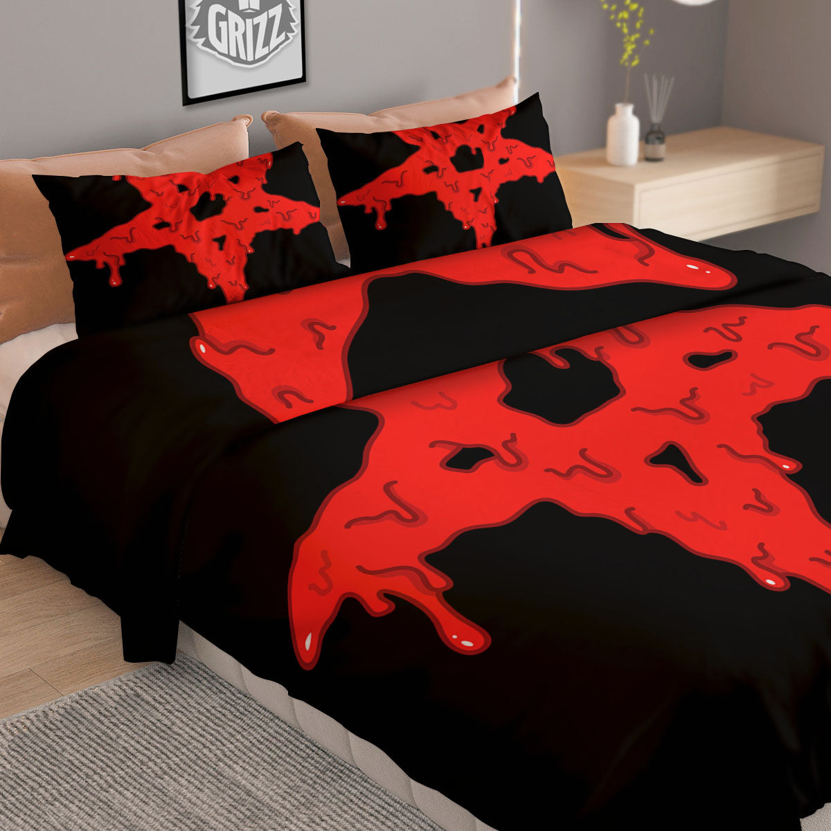 Tie Dye Swirl Print Duvet Cover Bedding Set
