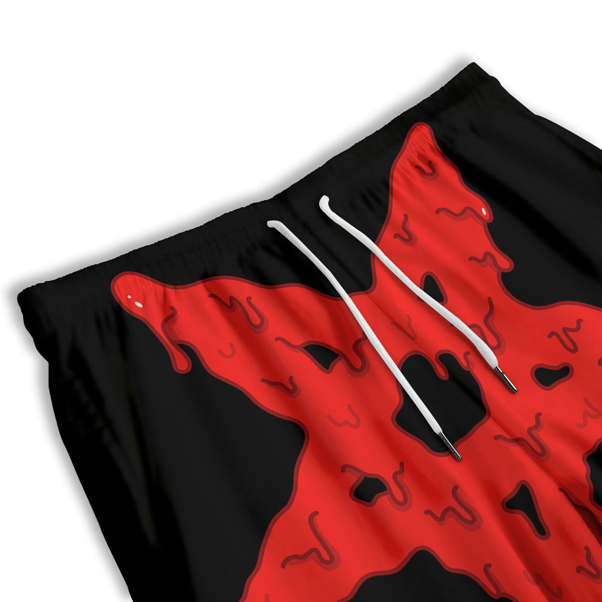 Symbol Red Pentagram Print Men's Athletic Shorts