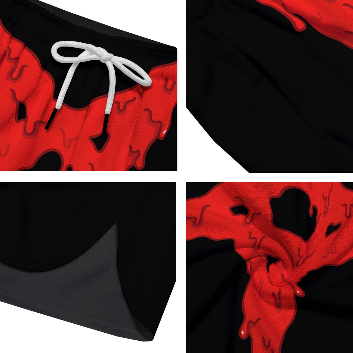 Symbol Red Pentagram Print Men's Running Shorts-grizzshop