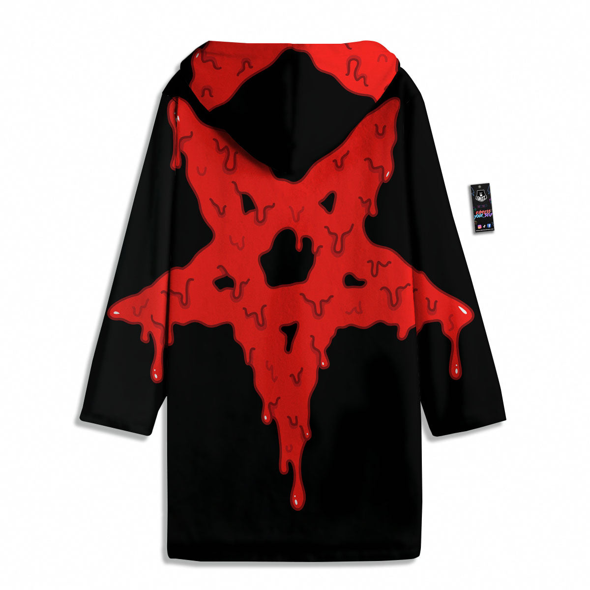 Symbol Red Pentagram Print Men's Windbreaker Jacket-grizzshop
