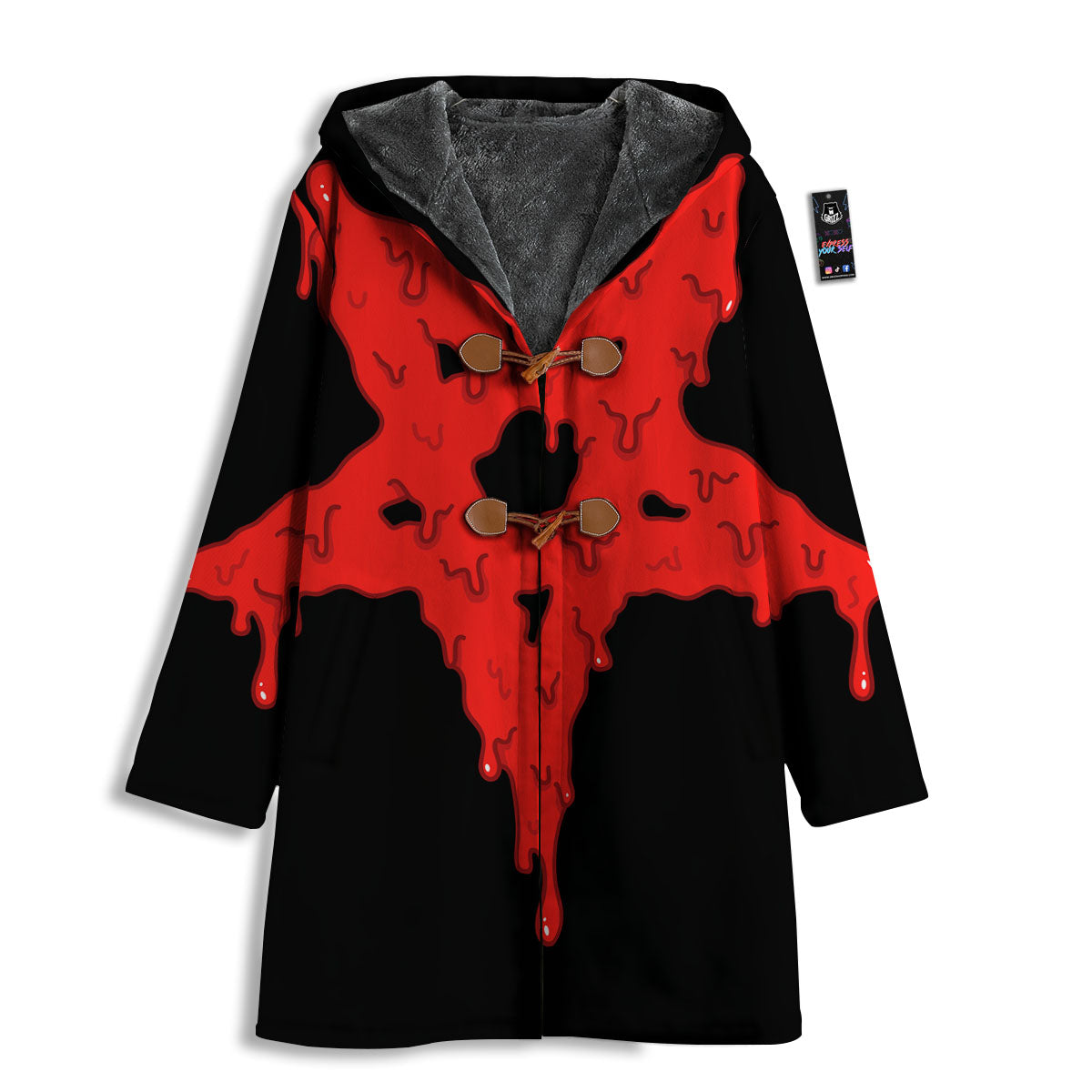 Symbol Red Pentagram Print Men's Windbreaker Jacket-grizzshop