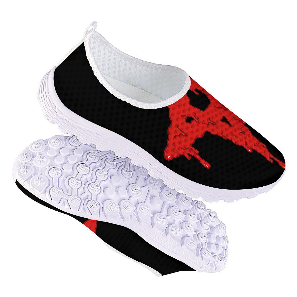 Symbol Red Pentagram Print Nurse Shoes-grizzshop