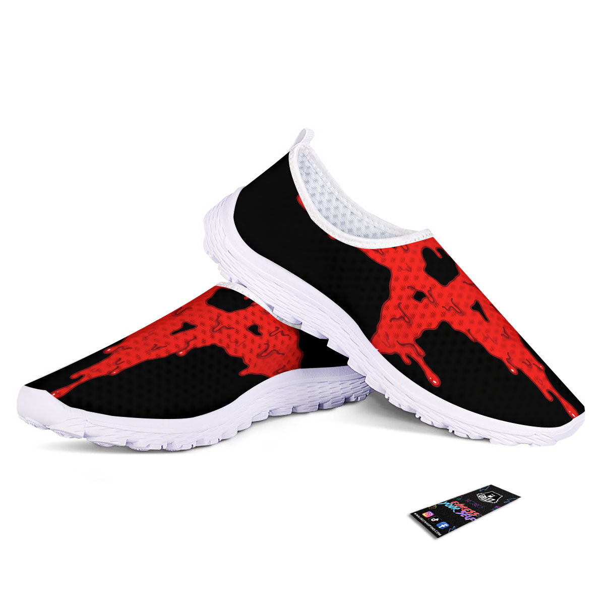 Symbol Red Pentagram Print Nurse Shoes-grizzshop
