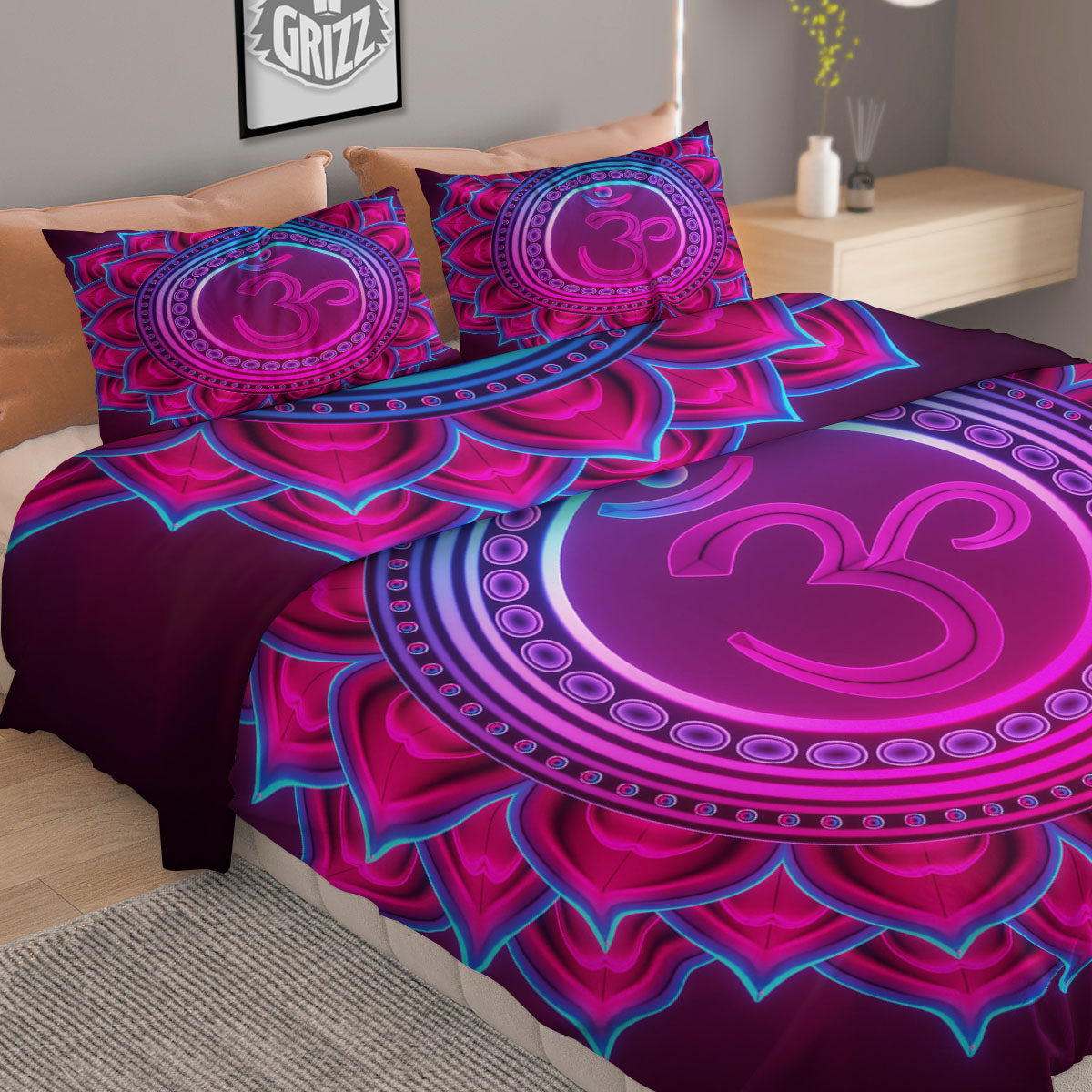 Tie Dye Turquoise Print Duvet Cover Bedding Set