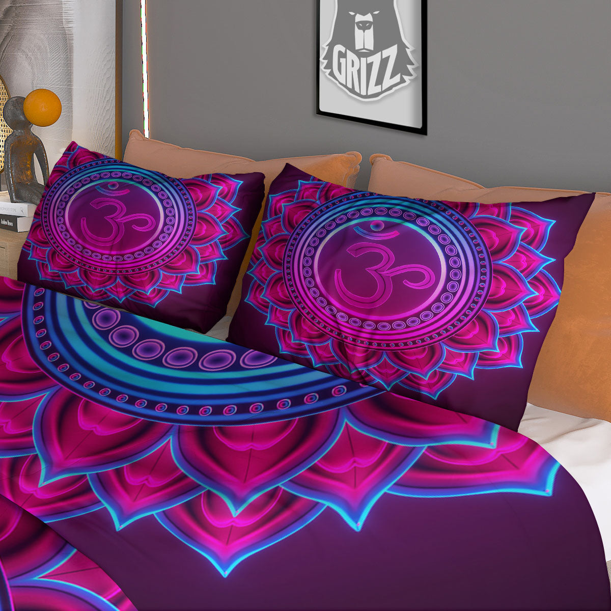 Tie Dye Turquoise Print Duvet Cover Bedding Set