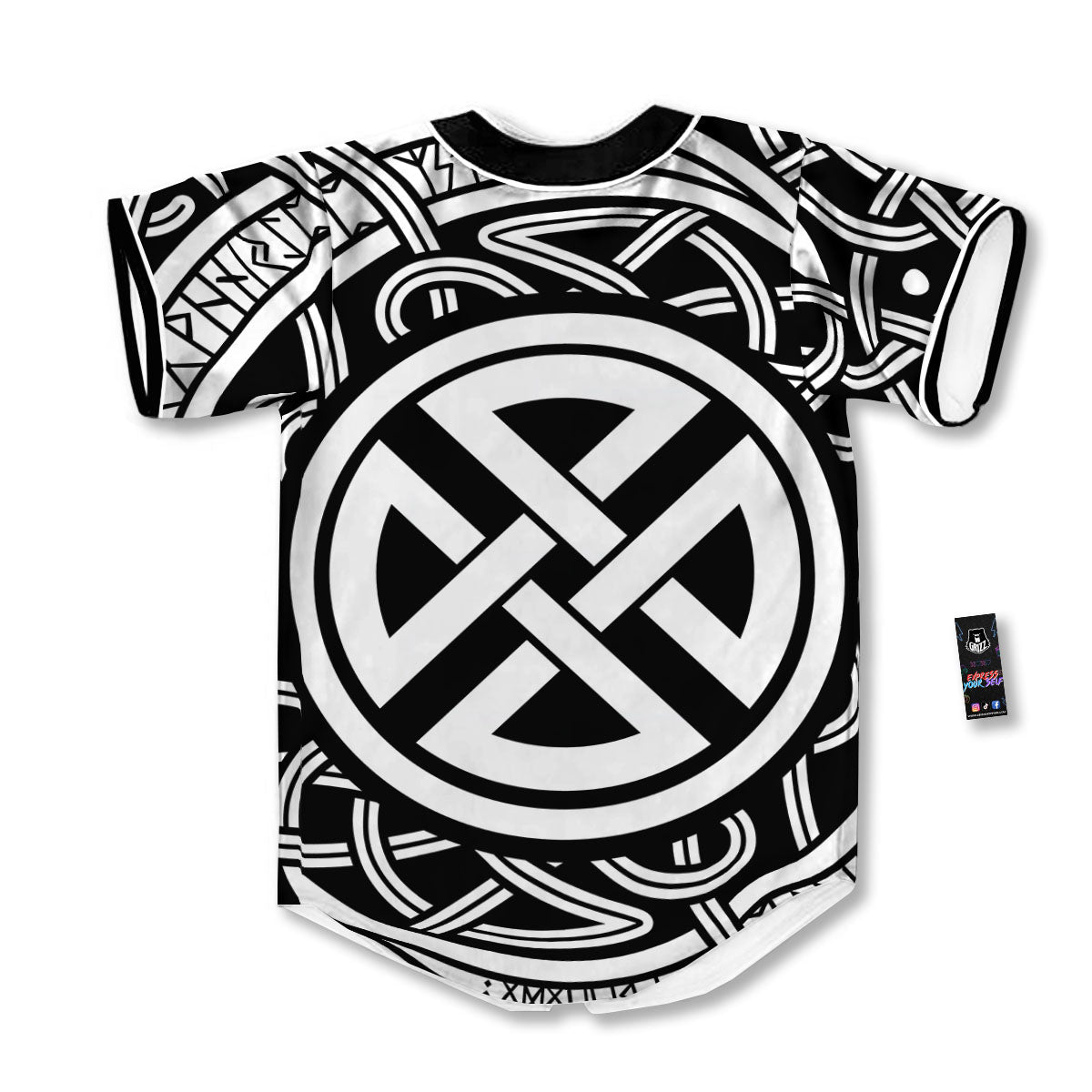 Symbol Viking Norse Runes Print Baseball Jersey-grizzshop