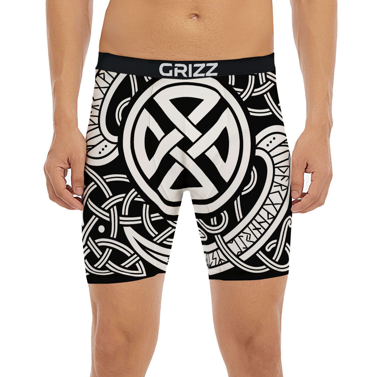 Symbol Viking Norse Runes Print Boxer Briefs-grizzshop