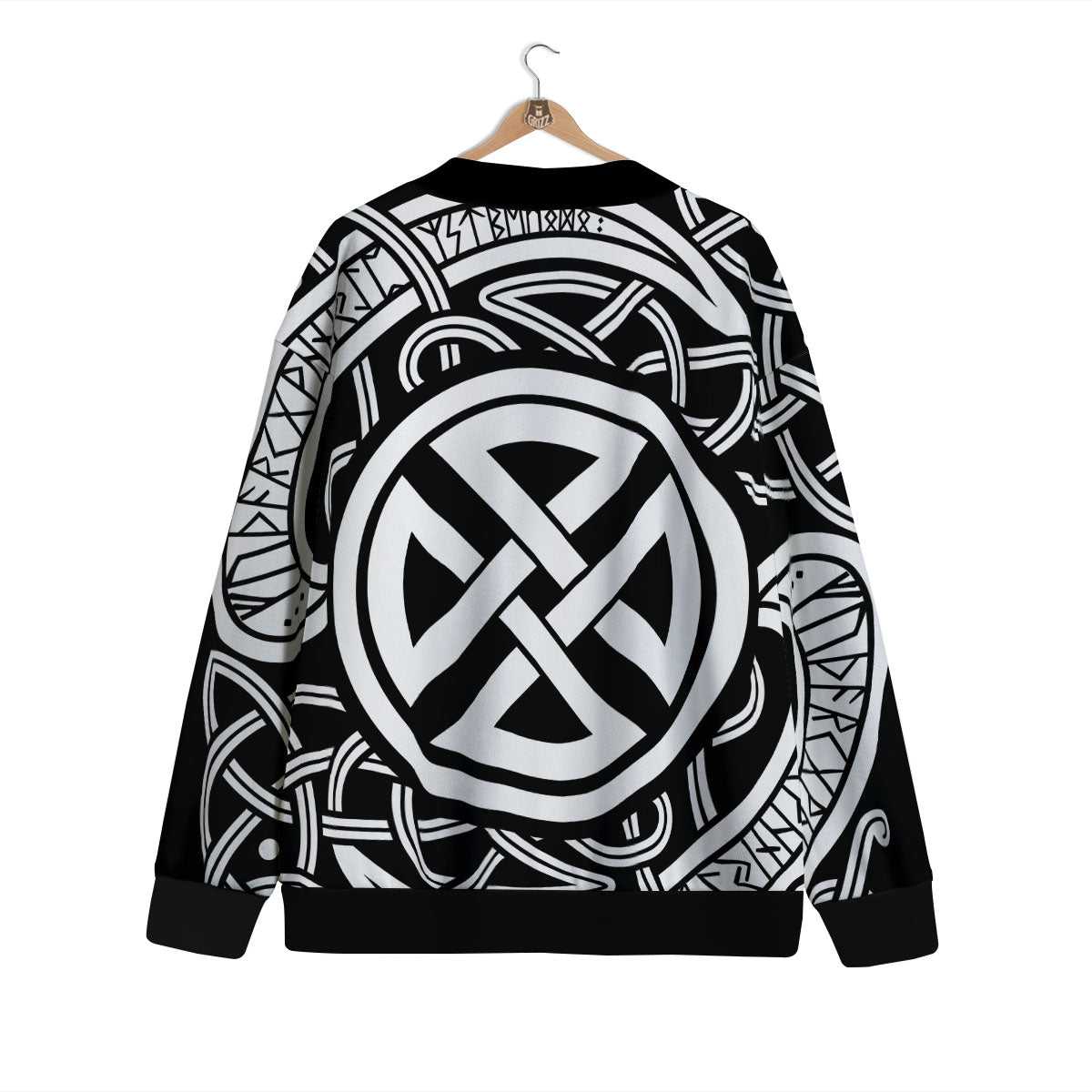 Symbol Viking Norse Runes Print Cardigan-grizzshop