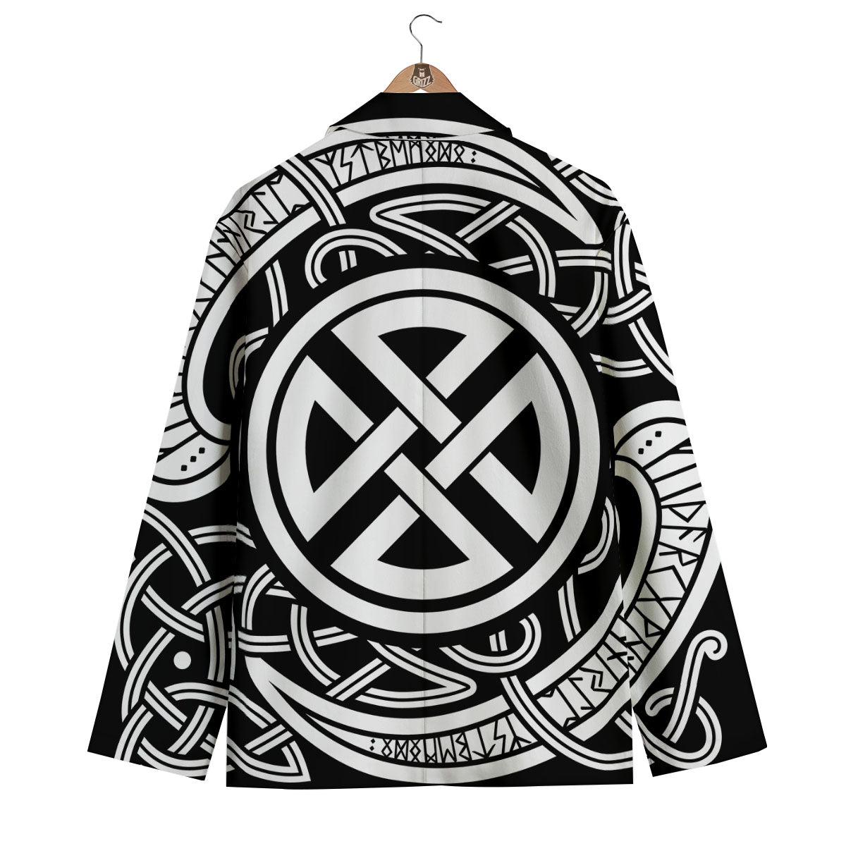 Symbol Viking Norse Runes Print Men's Blazer-grizzshop