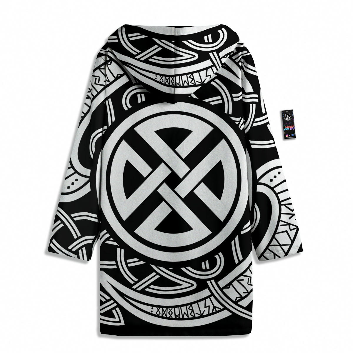 Symbol Viking Norse Runes Print Men's Windbreaker Jacket-grizzshop
