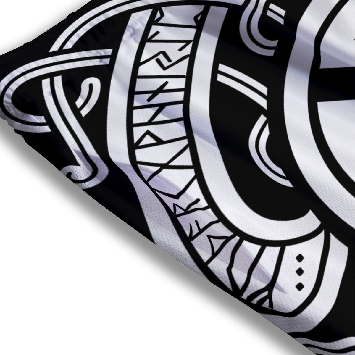 Symbol Viking Norse Runes Print Mesh Shorts