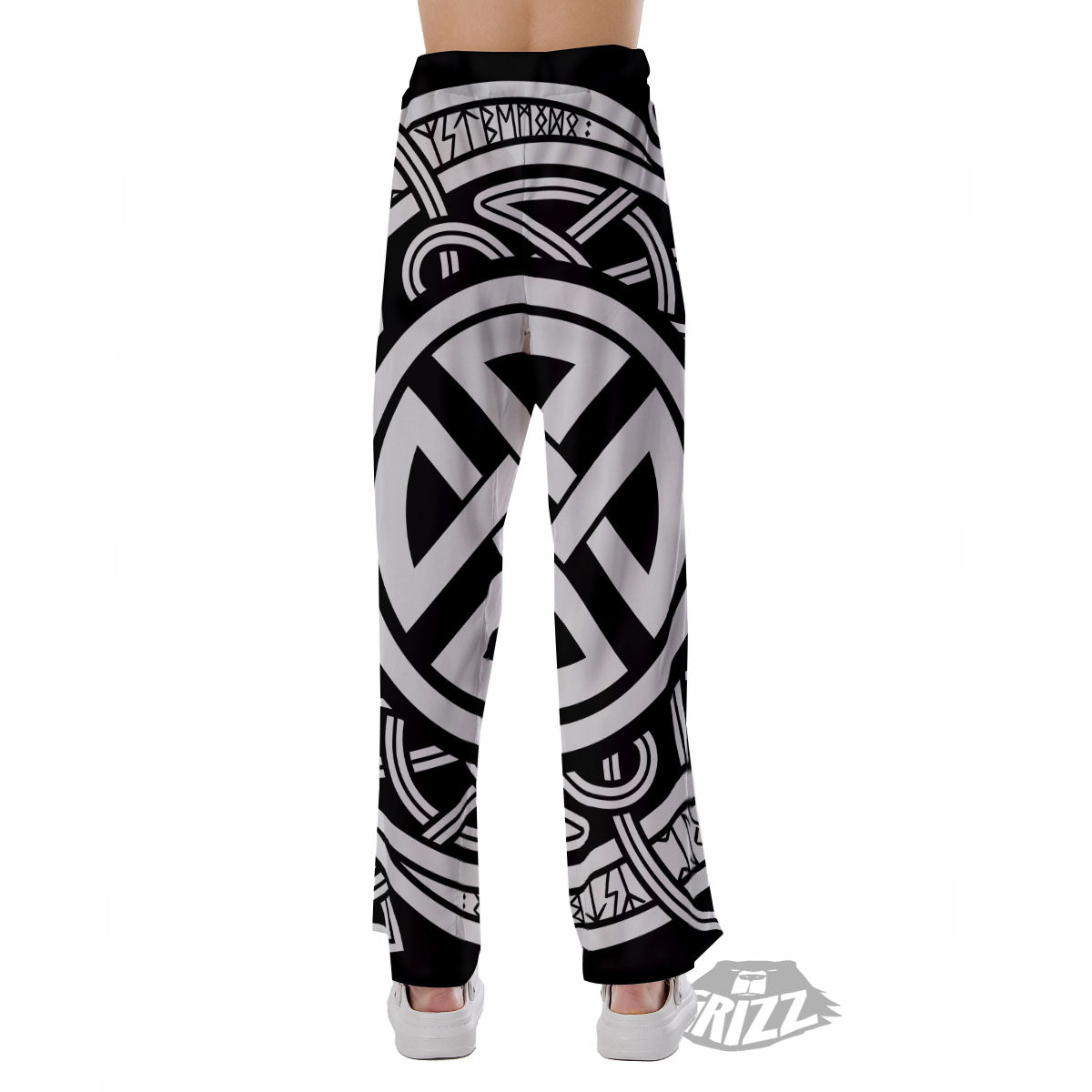 Symbol Viking Norse Runes Print Pajama Pants-grizzshop