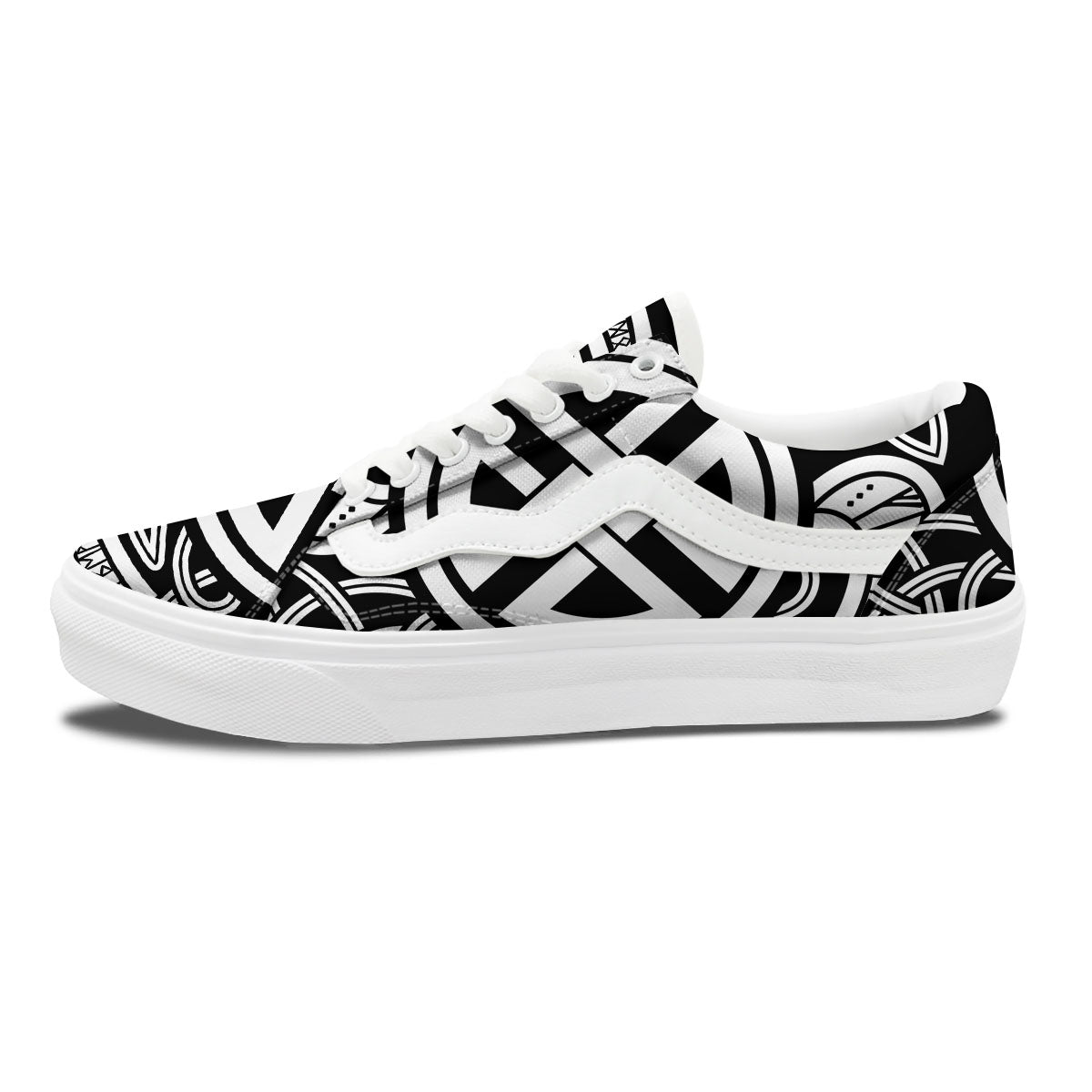 Symbol Viking Norse Runes Print Skate Shoes-grizzshop