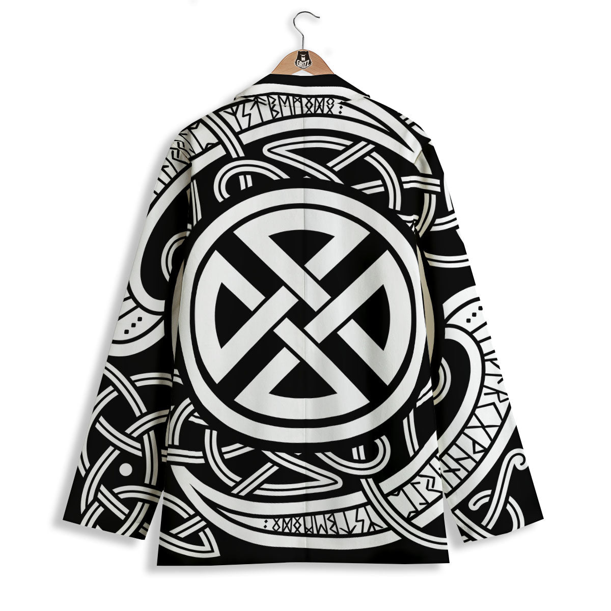 Symbol Viking Norse Runes Print Women's Blazer-grizzshop