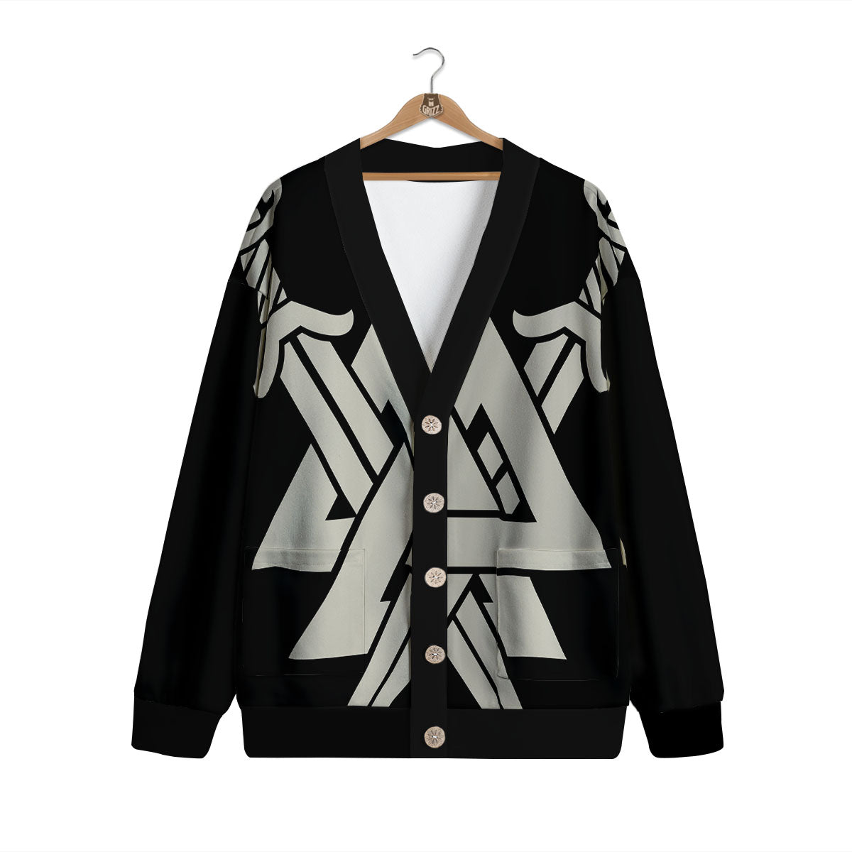 Symbol Viking Valhalla Print Cardigan-grizzshop