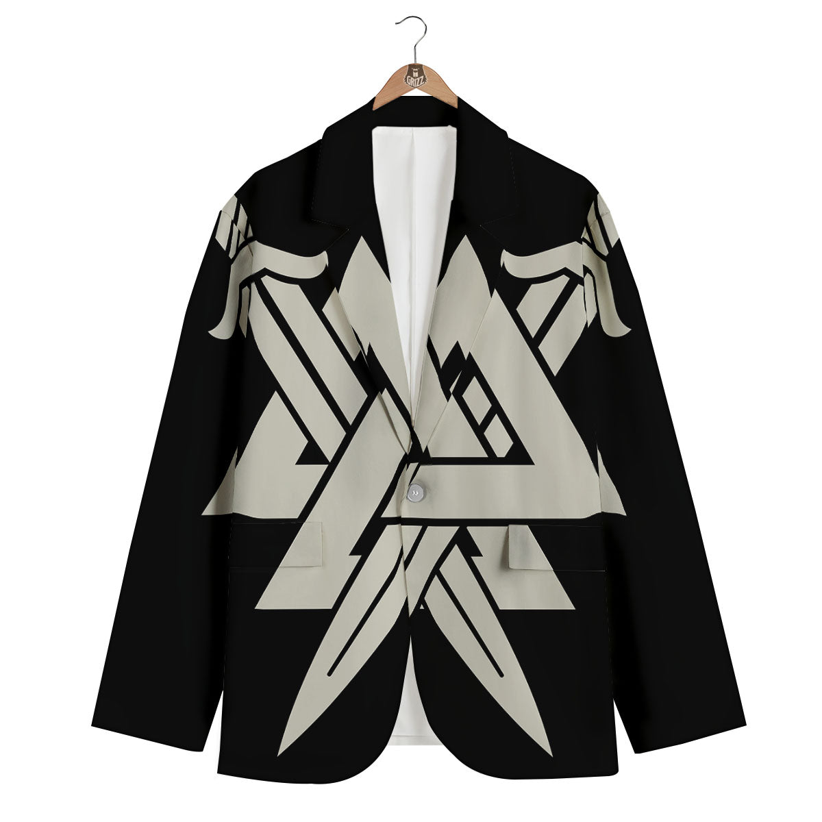 Symbol Viking Valhalla Print Men's Blazer-grizzshop