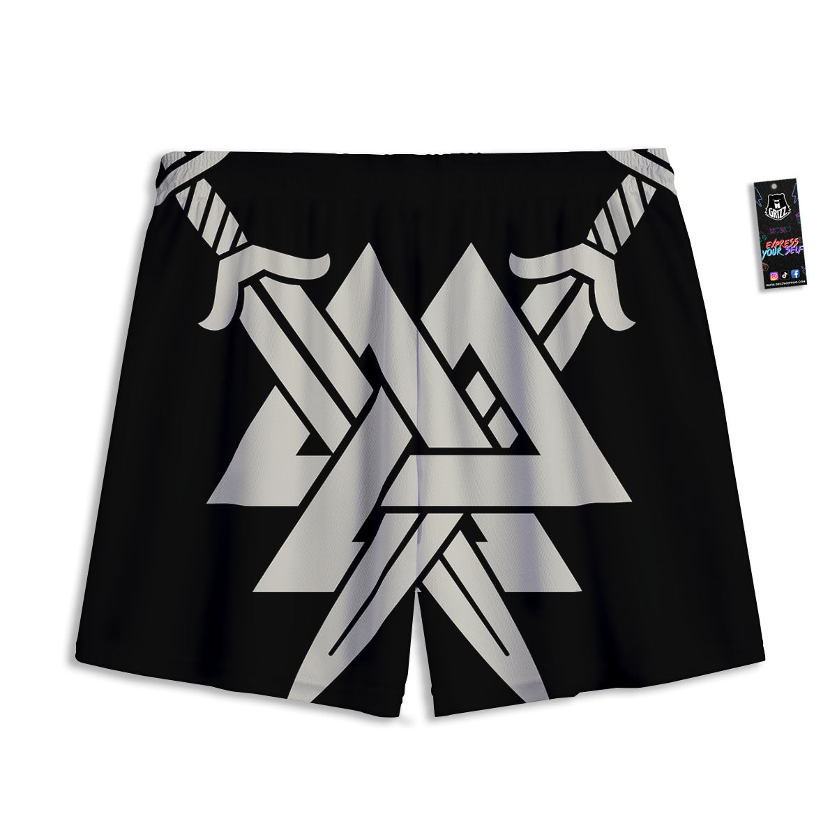 Symbol Viking Valhalla Print Mesh Shorts