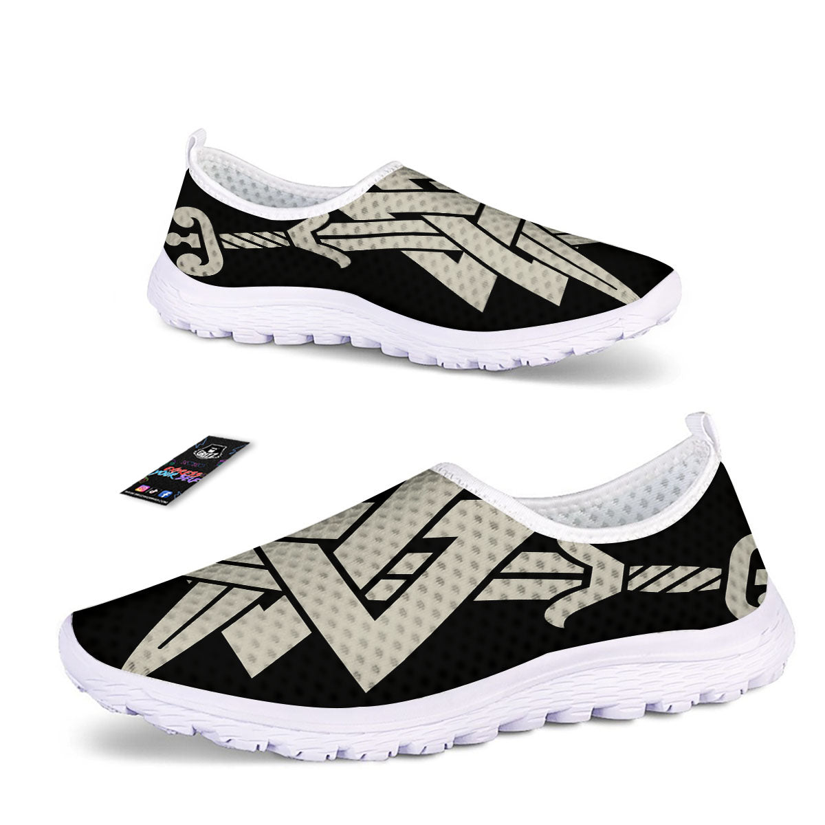 Symbol Viking Valhalla Print Nurse Shoes-grizzshop