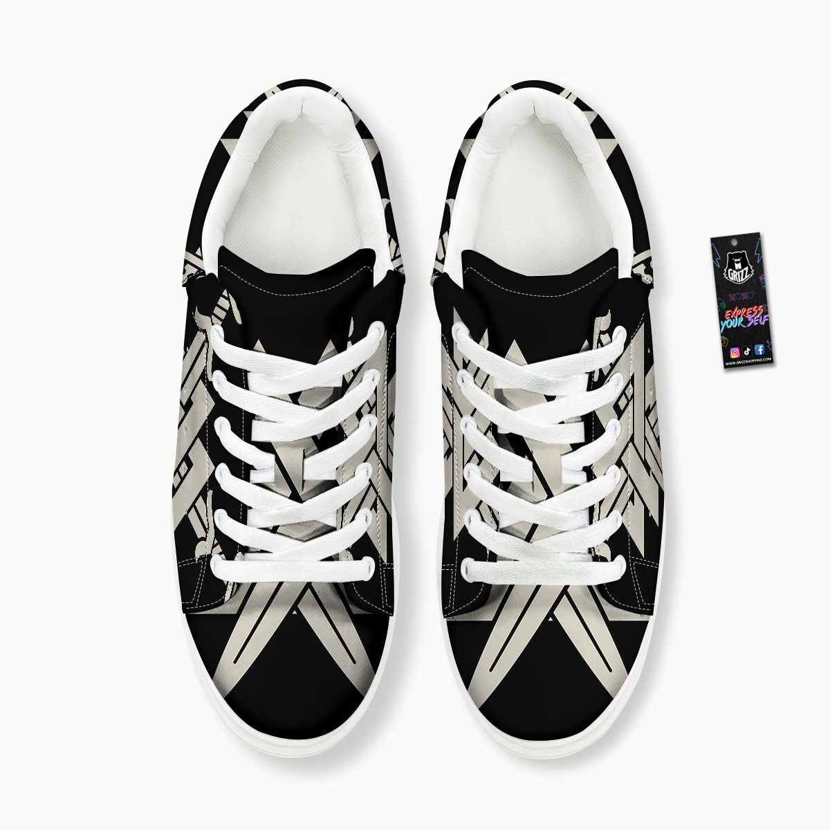 Symbol Viking Valhalla Print Platform Shoes-grizzshop