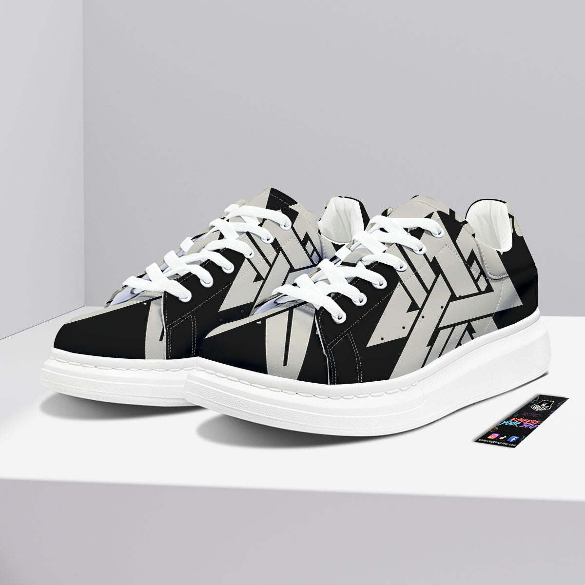 Symbol Viking Valhalla Print Platform Shoes-grizzshop