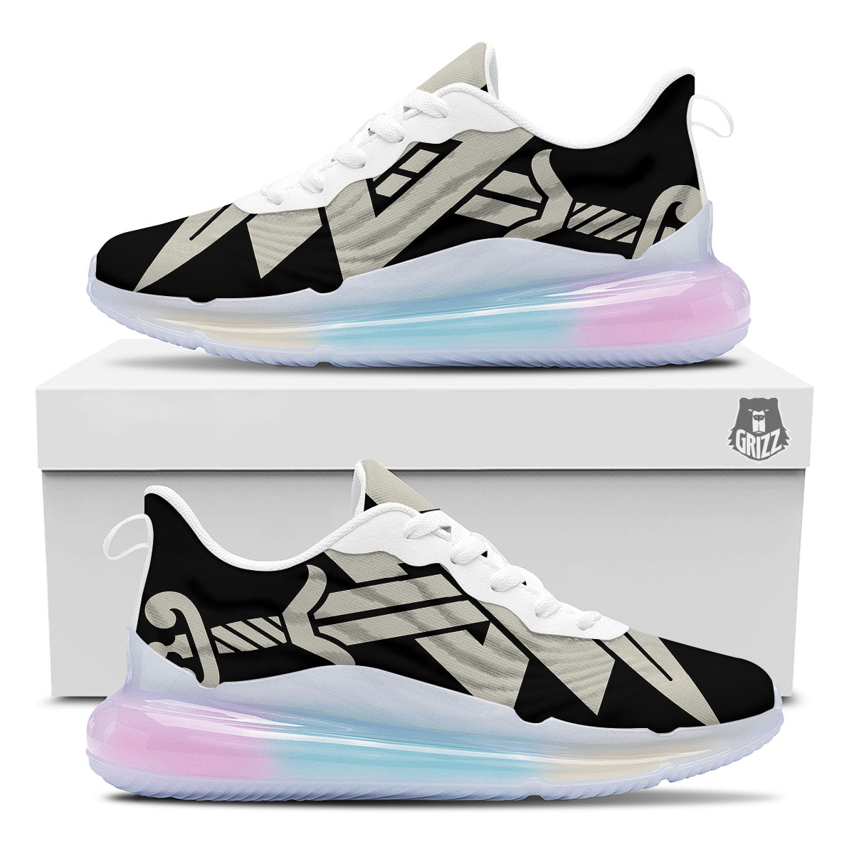 Symbol Viking Valhalla Print Running Sneakers-grizzshop