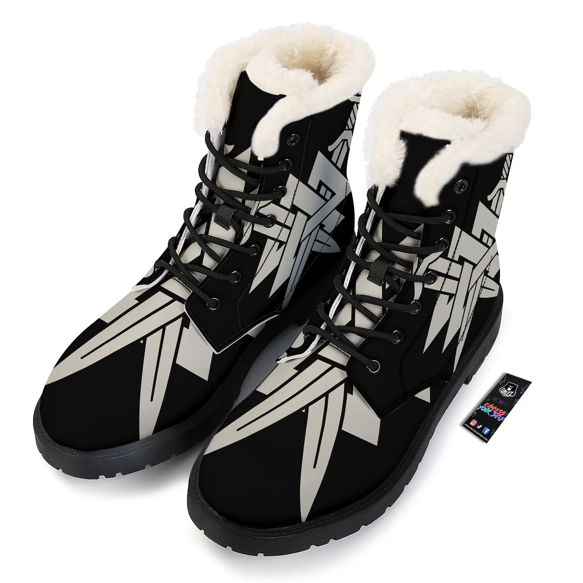 Symbol Viking Valhalla Print Winter Boots-grizzshop
