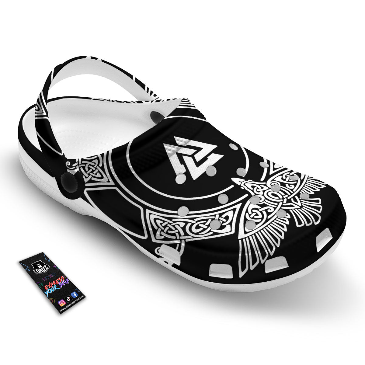 Symbol Viking Valknut Print Clog-grizzshop