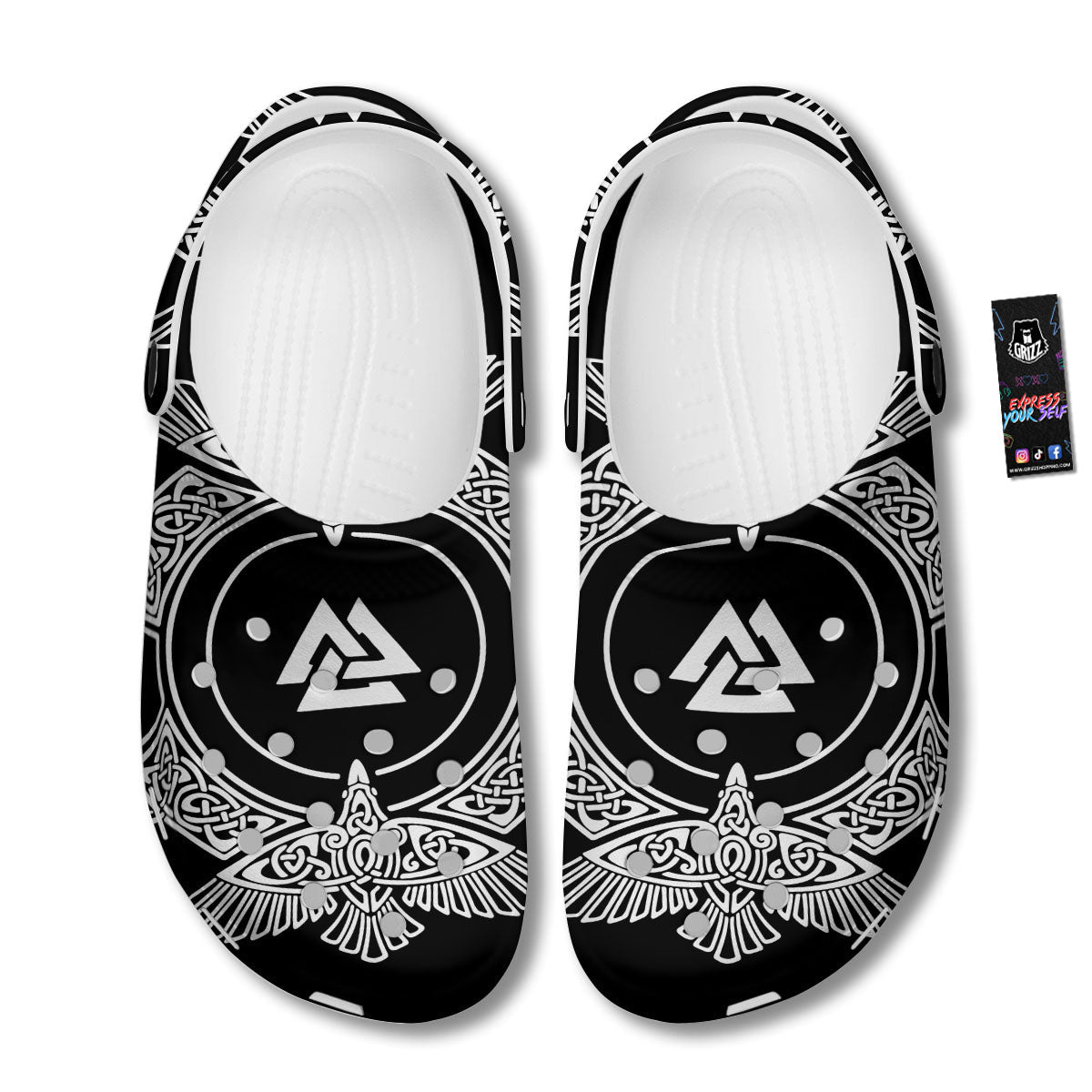 Symbol Viking Valknut Print Clog-grizzshop