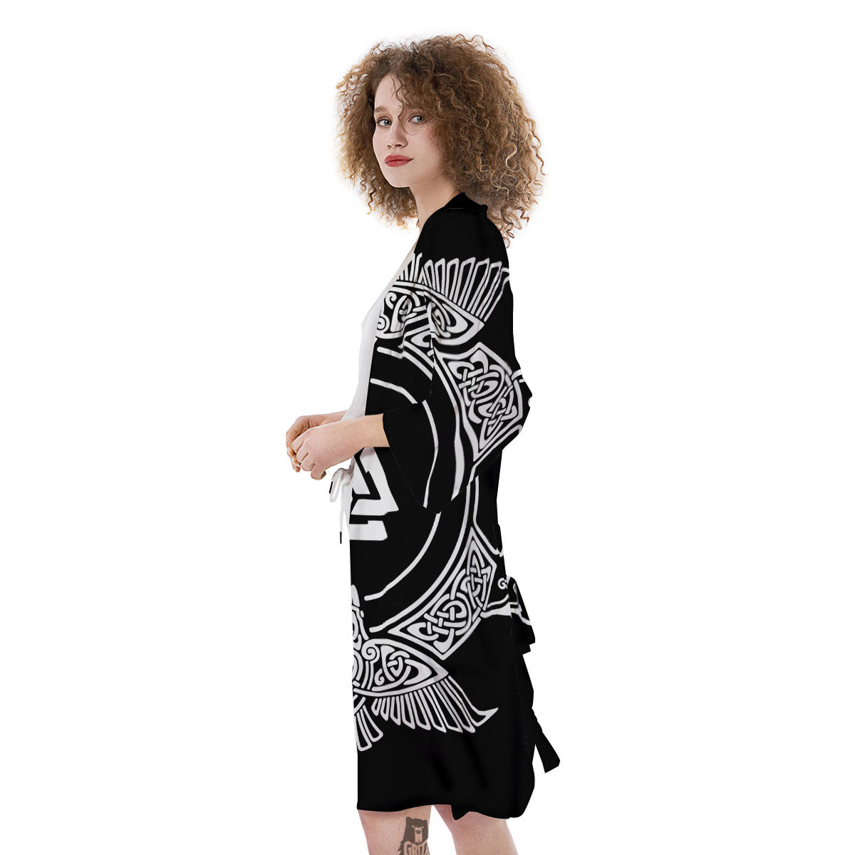 Symbol Viking Valknut Print Kimono-grizzshop
