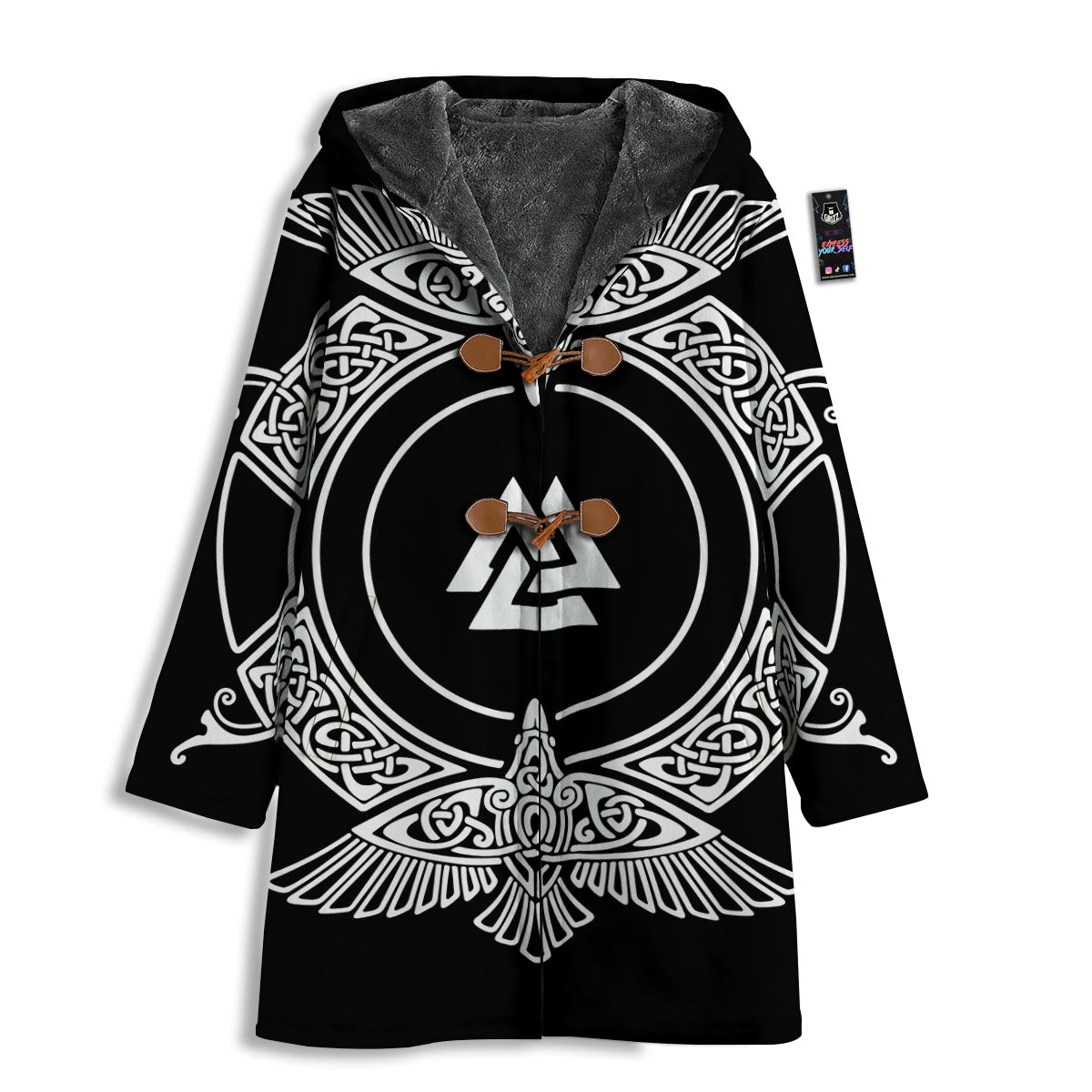 Symbol Viking Valknut Print Men's Windbreaker Jacket-grizzshop