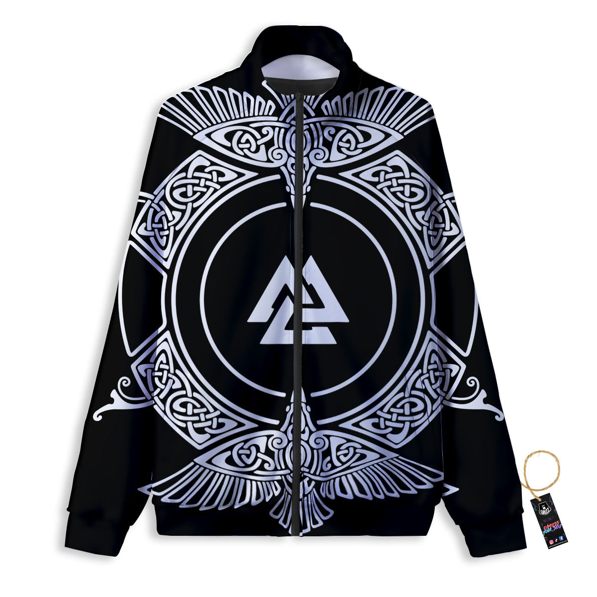 Symbol Viking Valknut Print Track Jacket-grizzshop
