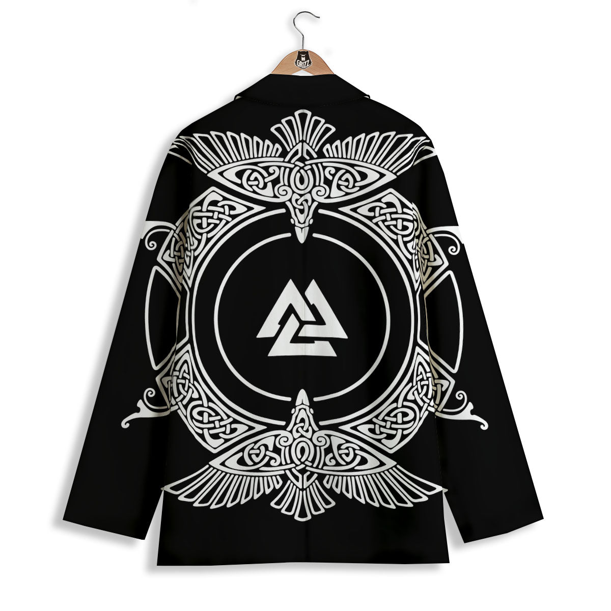 Symbol Viking Valknut Print Women's Blazer-grizzshop