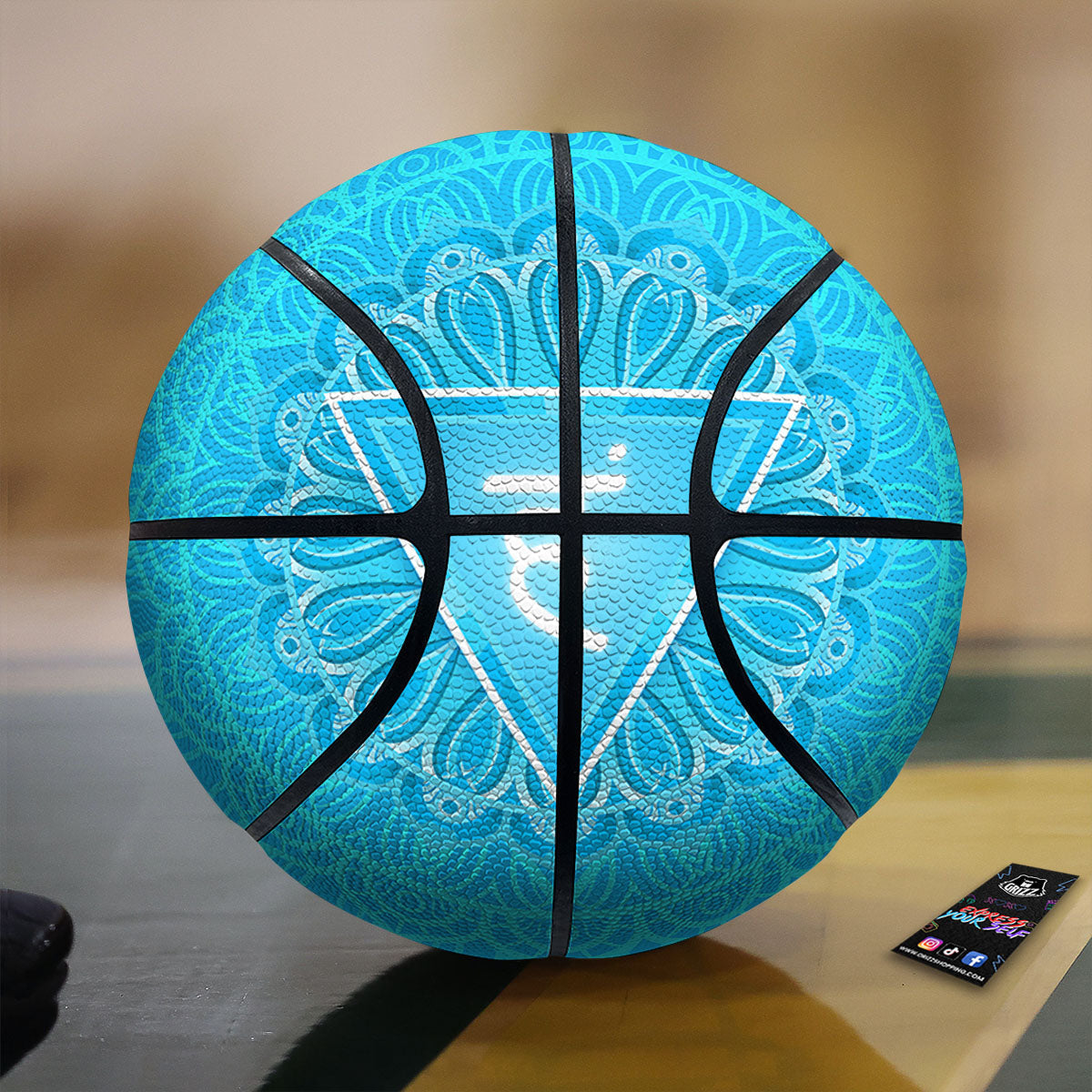 Symbol Vishuddha Chakra Print Basketball
