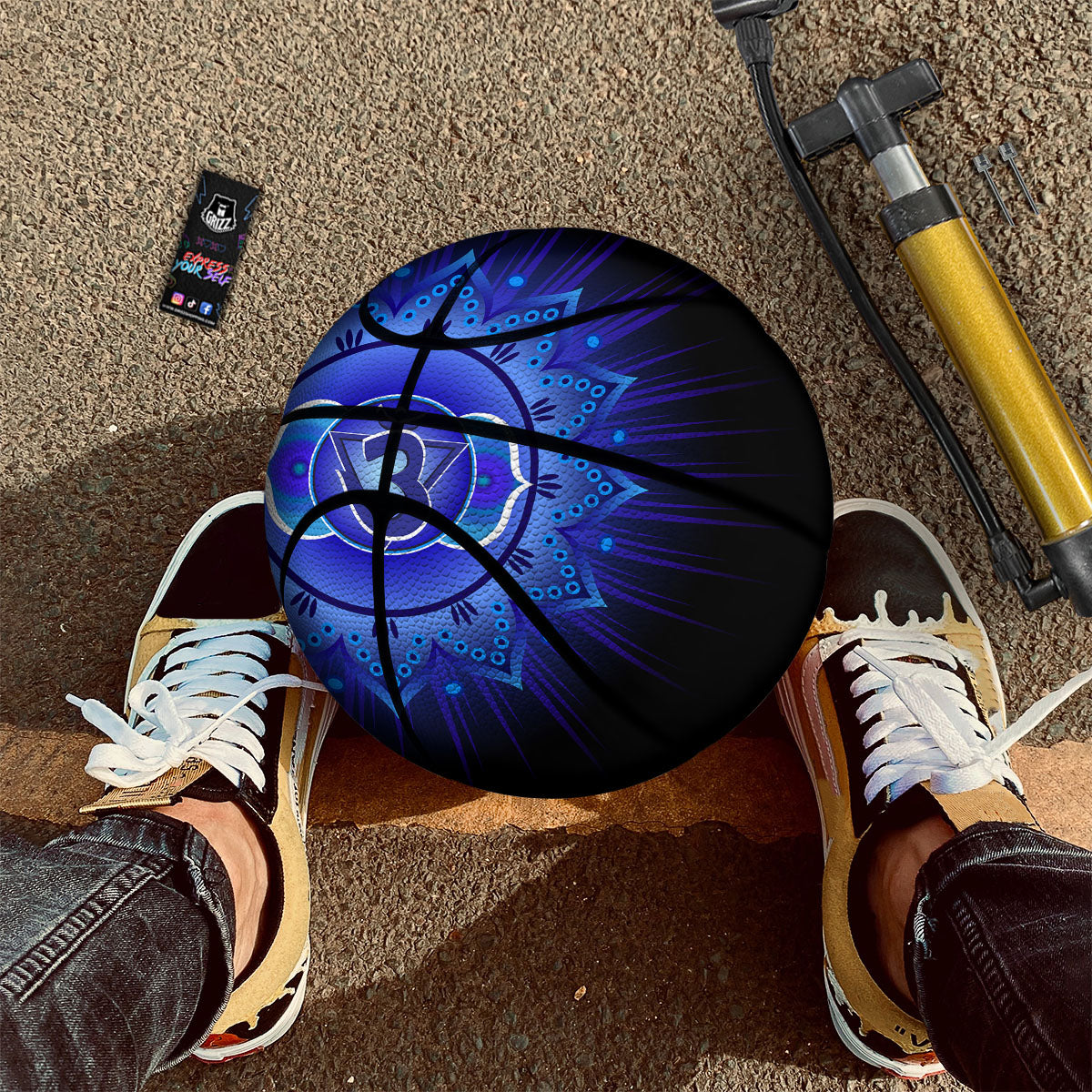 Symbol Ajna Chakra Print Basketball