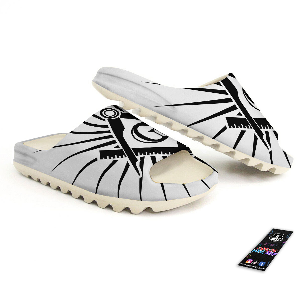 Symbol Freemasonry Print Sandals-grizzshop