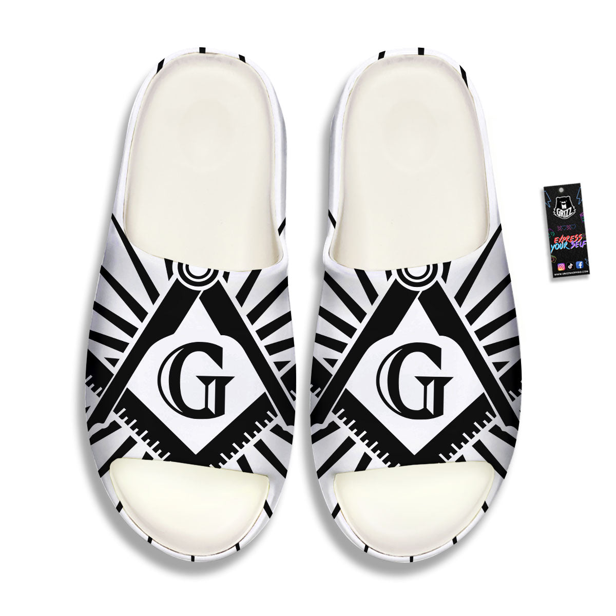 Symbol Freemasonry Print Sandals-grizzshop