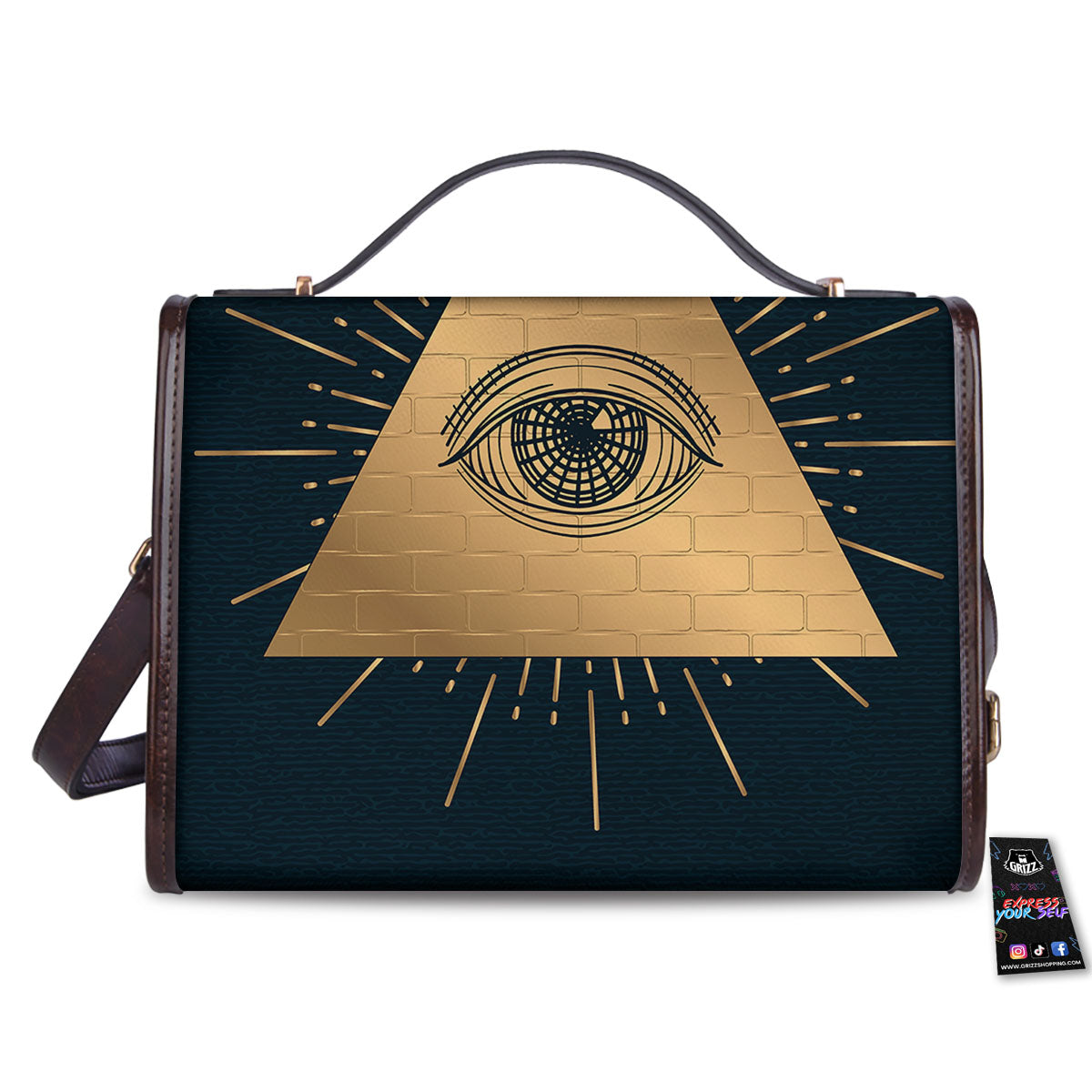 Symbol Illuminati Print Women's Satchel Bag