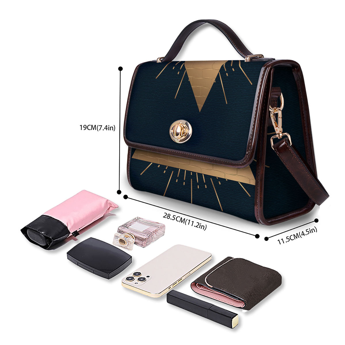 Symbol Illuminati Print Women's Satchel Bag