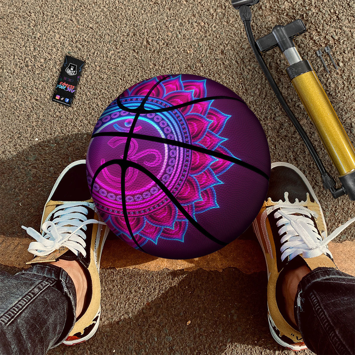 Tie Dye Turquoise Print Basketball