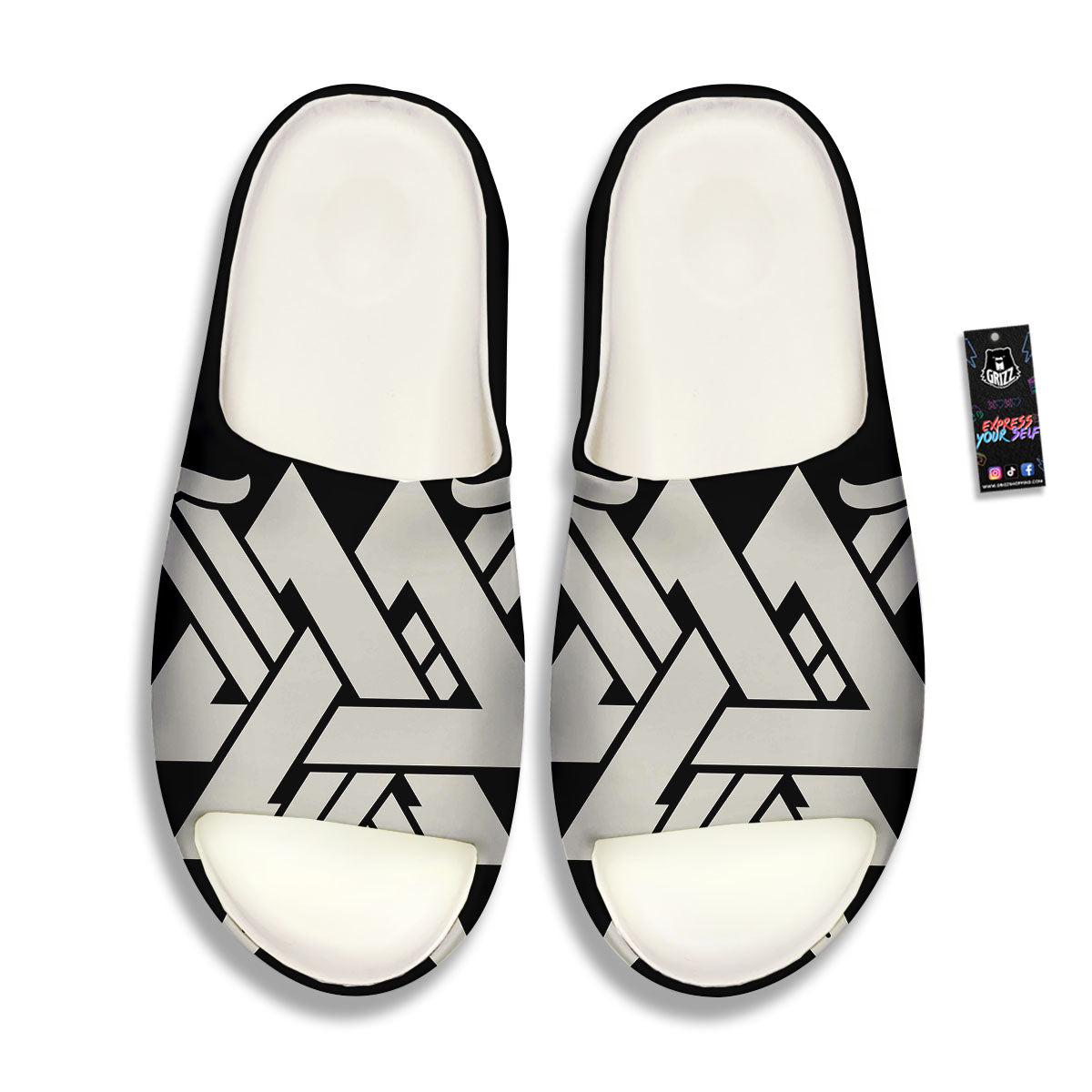 Symbol Viking Valhalla Print Sandals-grizzshop