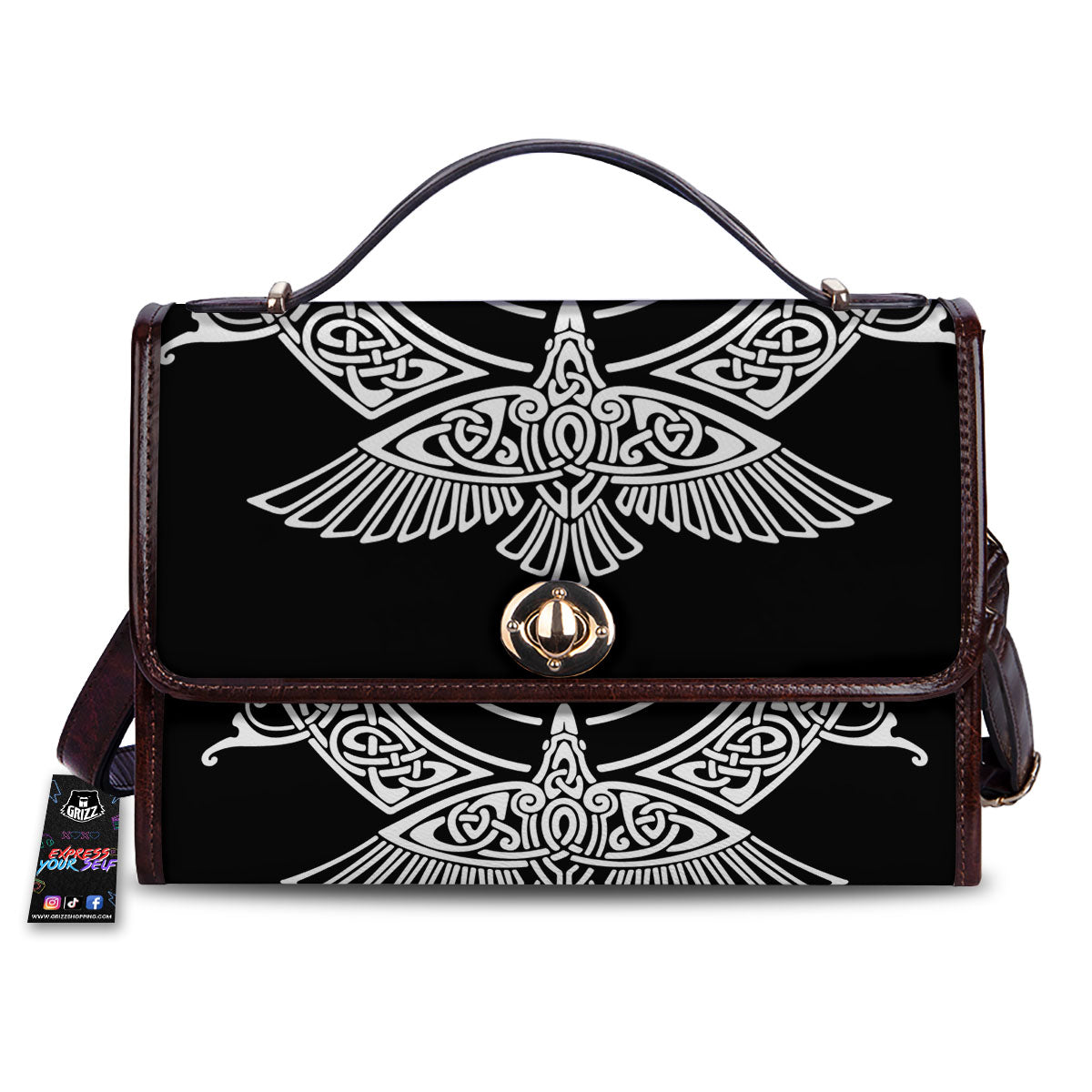 Symbol Viking Valknut Print Women's Satchel Bag