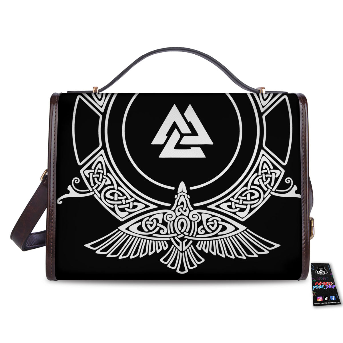 Symbol Viking Valknut Print Women's Satchel Bag