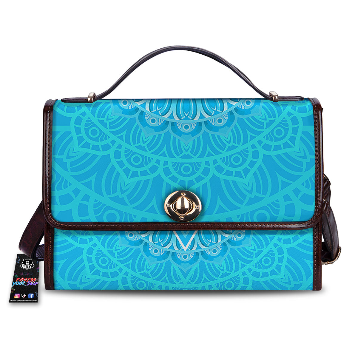 Symbol Vishuddha Chakra Print Women's Satchel Bag