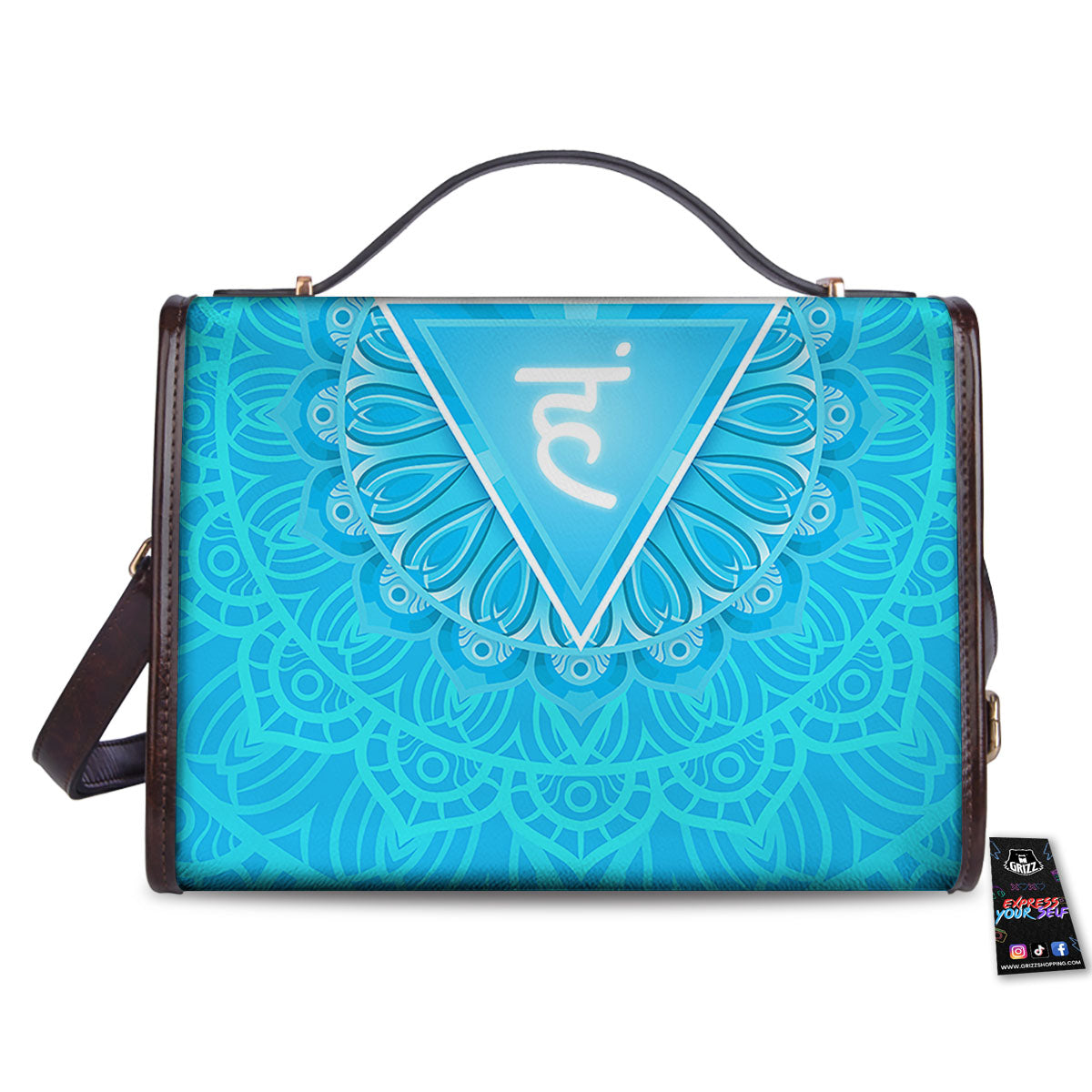 Symbol Vishuddha Chakra Print Women's Satchel Bag
