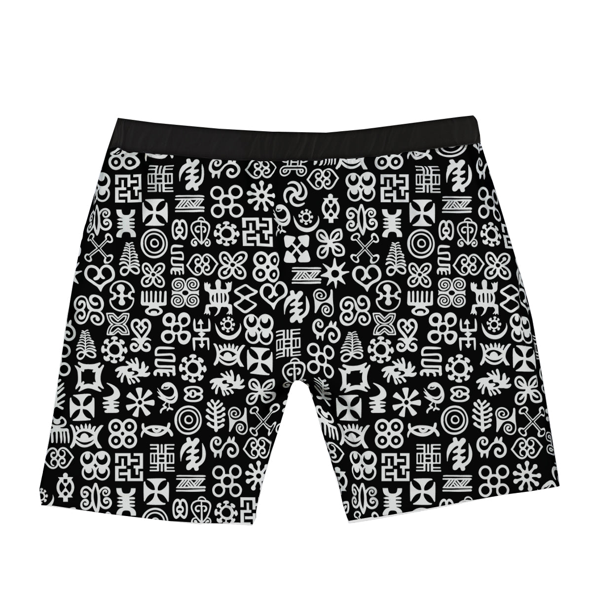 Symbols Black Adinkra Print Pattern Boxer Briefs-grizzshop