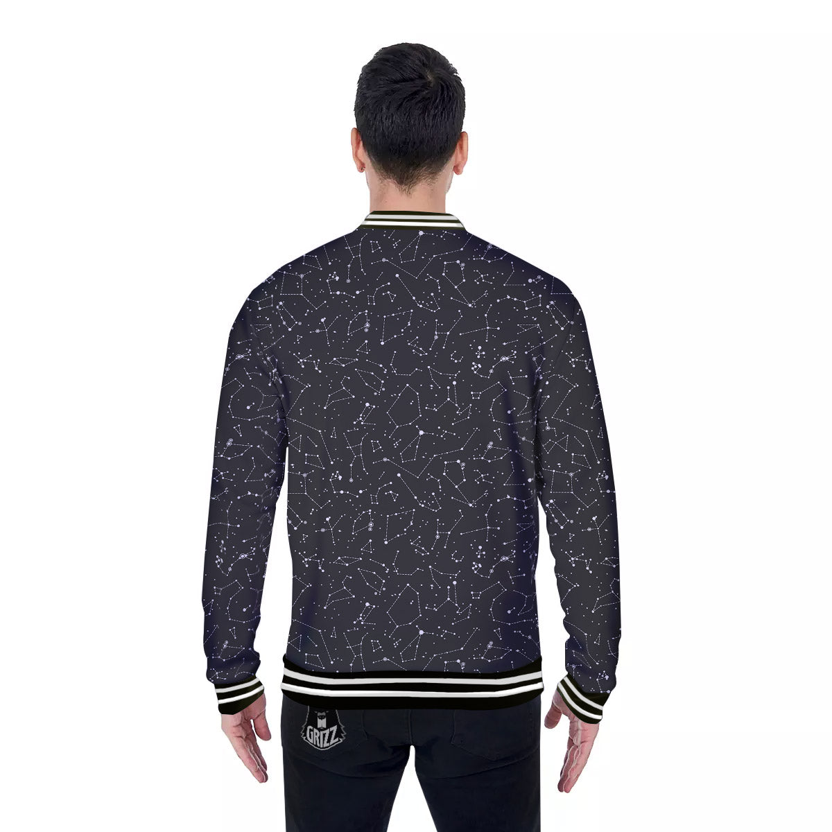 Symbols Constellation Print Pattern Baseball Jacket-grizzshop