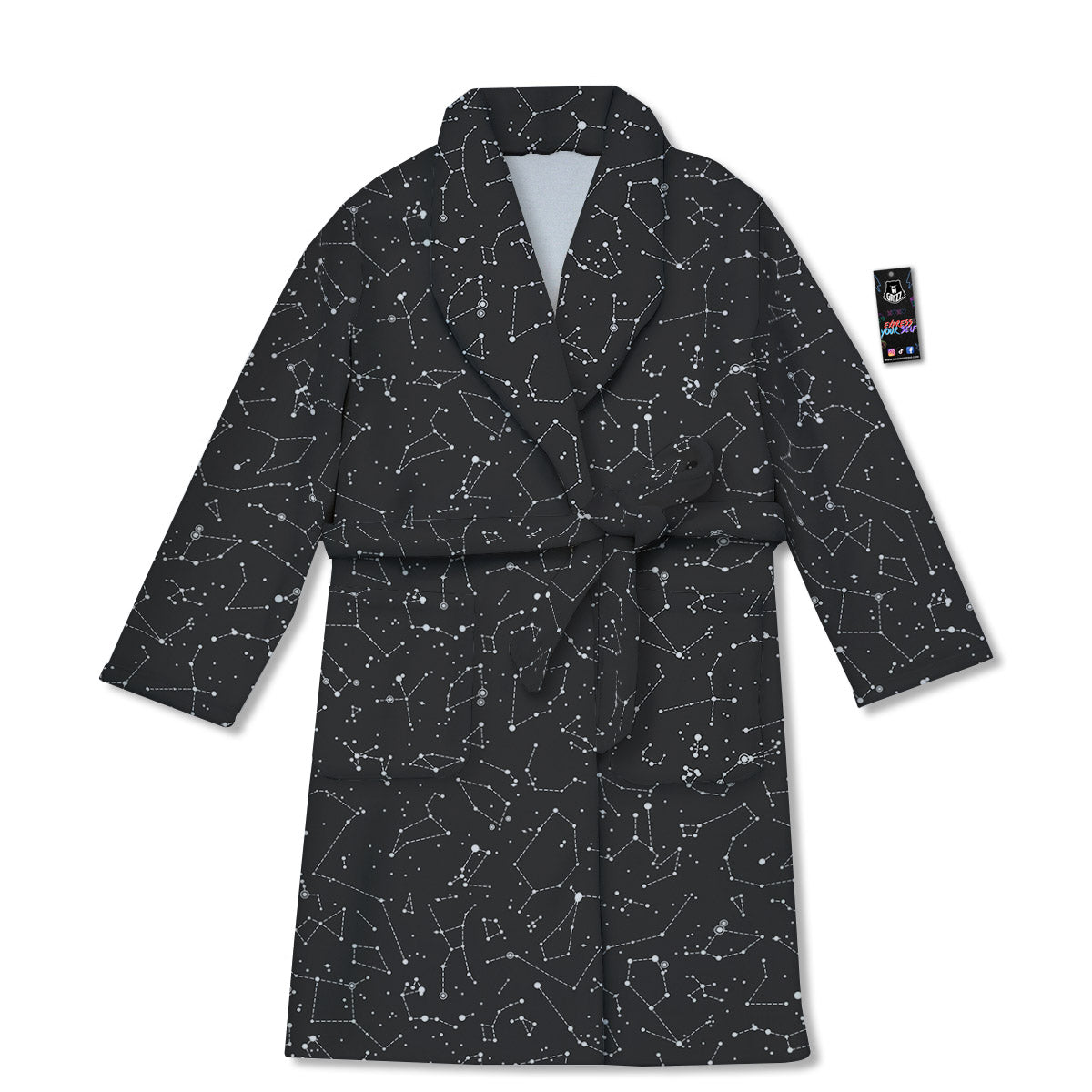 Symbols Constellation Print Pattern Bathrobe-grizzshop