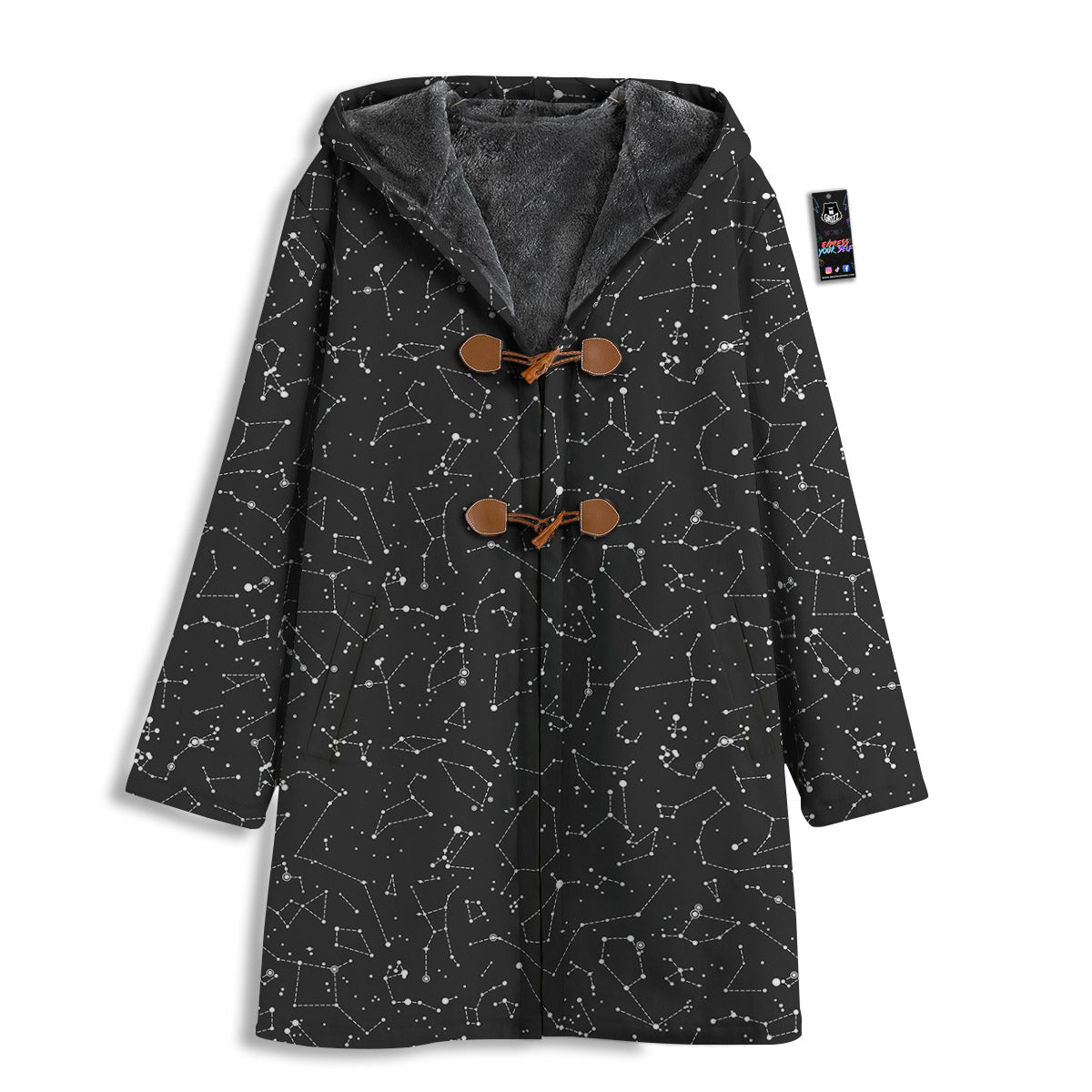 Symbols Constellation Print Pattern Men's Windbreaker Jacket-grizzshop