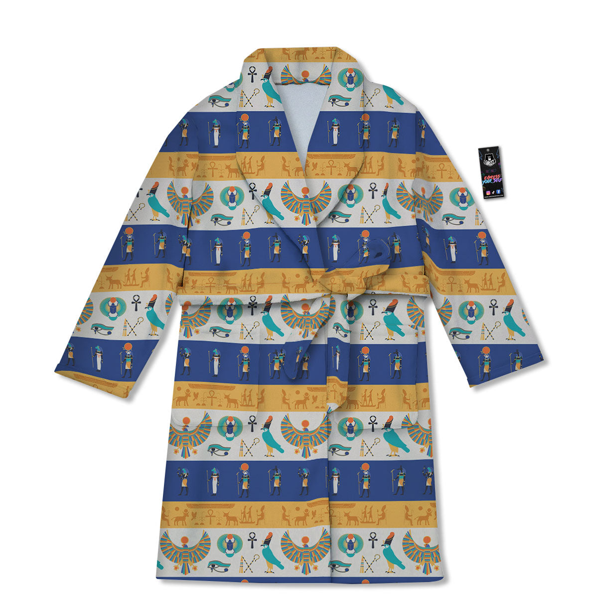 Symbols Egyptian Print Pattern Bathrobe-grizzshop